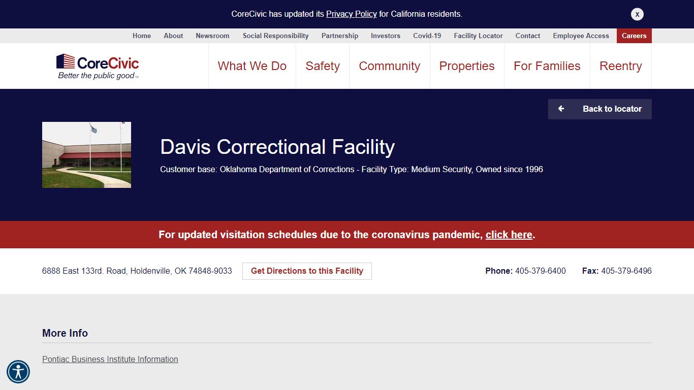 Davis Correctional Facility - CoreCivic